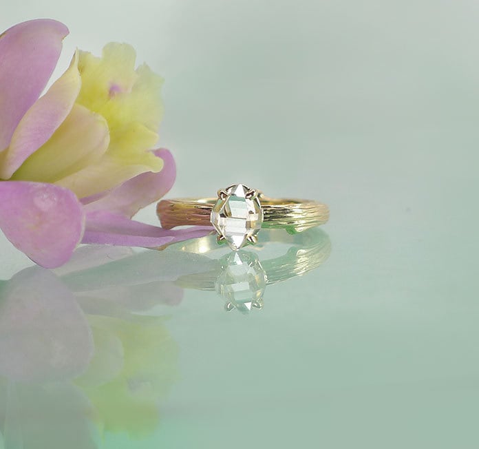 Raw Crystal Wedding Ring Tree Branch Ring Gold Tree Branch Etsy