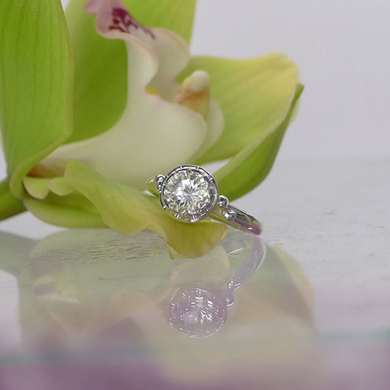 Engagement Ring Promise Ring Diamond Alternative Ring April Etsy