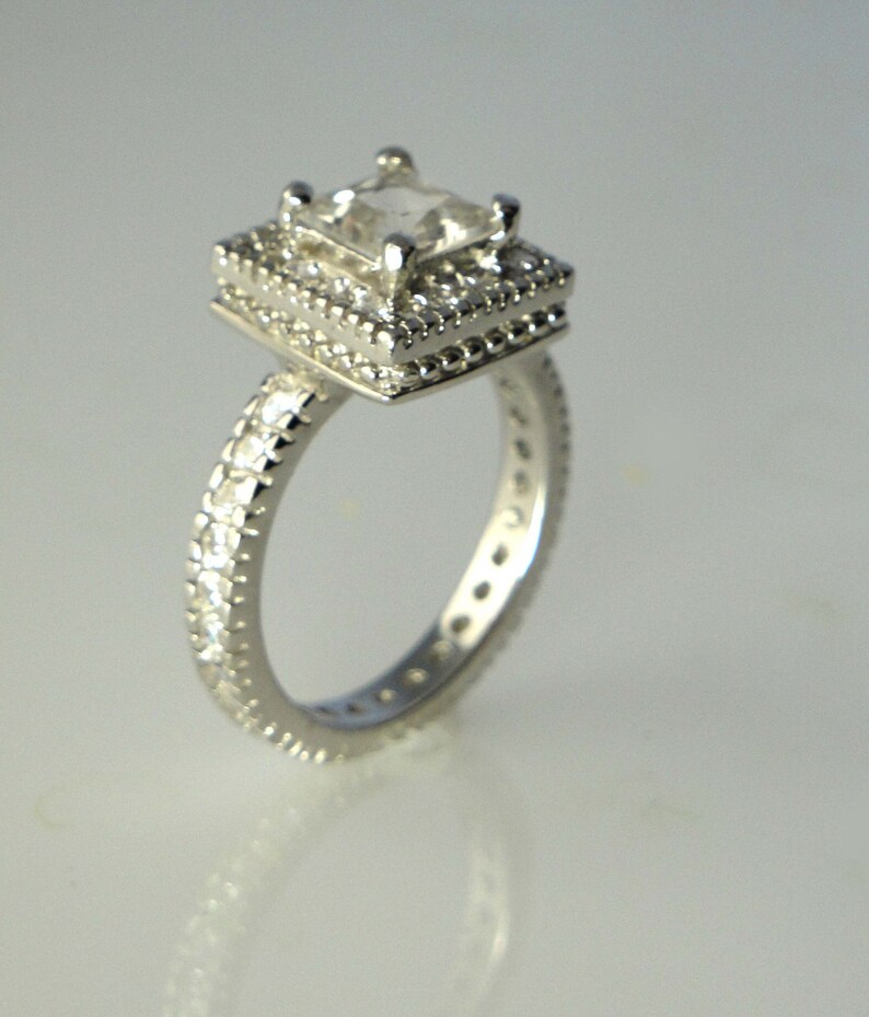 Herkimer Diamond Conflict Free Gemstone Fair Trade Engagement Ring Natural Diamond Alternative Natural Gemstone Sterling Silver