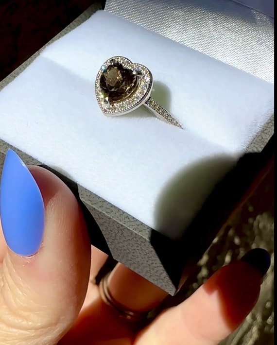 Hartbelofte Ringen 1/4 CT London Blue Topaz Hartbelofte Ring Met