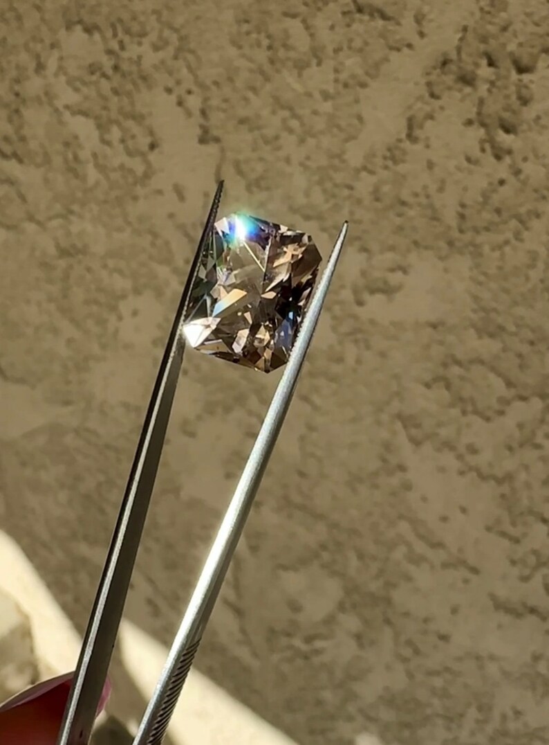 Emerald Cut Gemstone, Herkimer Diamond, Herkimer Diamond Jewelry, Custom Jewelry Design, Diamond Alternative, Conflict Free Jewelry Herkimer image 2