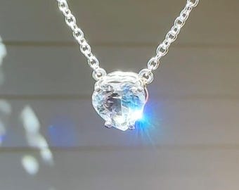 Heart Necklace, Bridal Jewelry, Gift for Her, Herkimer