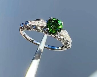 Green Tourmaline Ring, Tourmaline Gemstone Jewelry