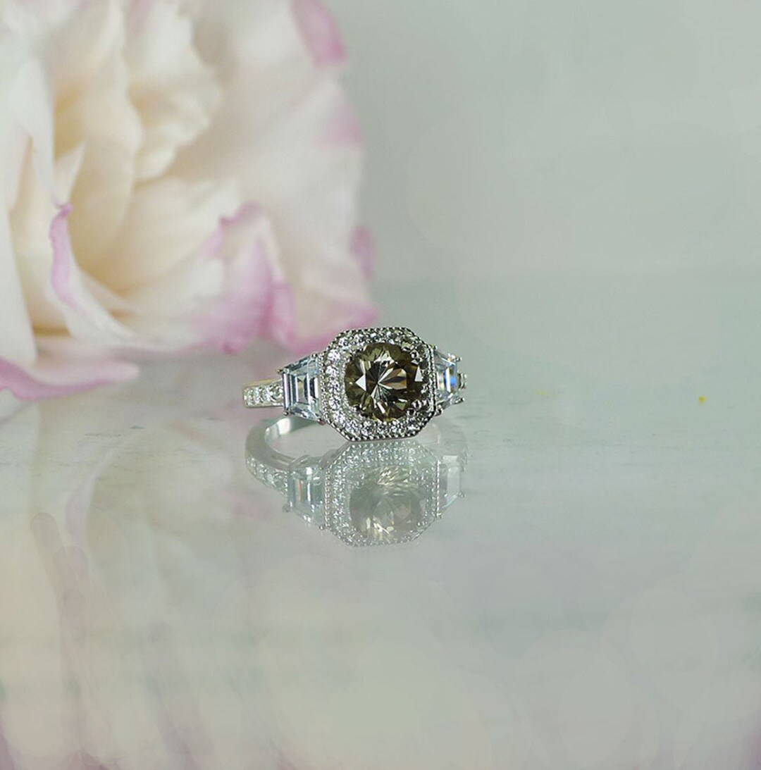 Art Deco Ring Design, Art Deco Ring, Antique Style Ring, Herkimer ...