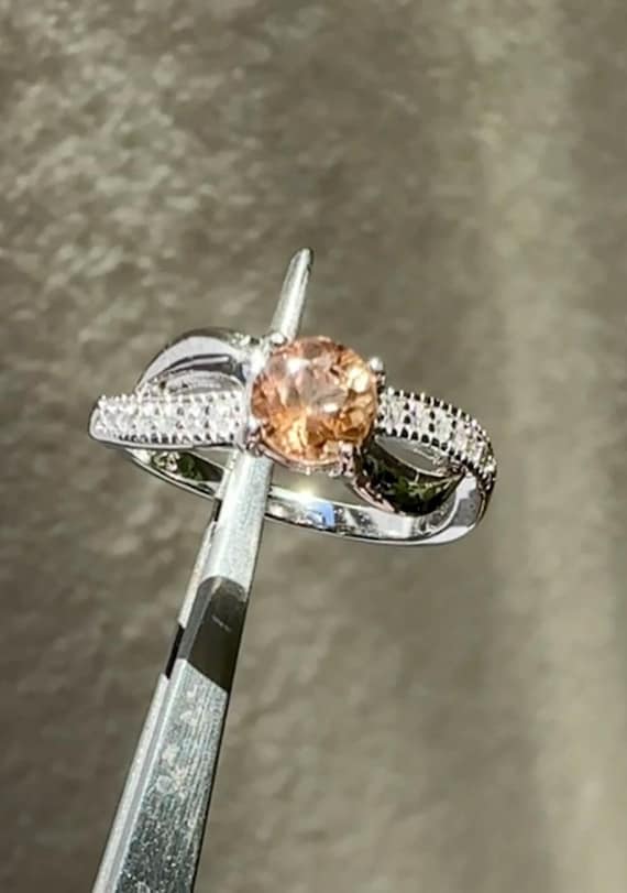 Orange Tourmaline Ring, Tourmaline Ring, Orange Gem, Tourmaline