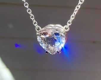 Heart Neckalce, Heart Pendant, Heart Jewelry, Bridal Jewlery, Gift for Her, Herkimer