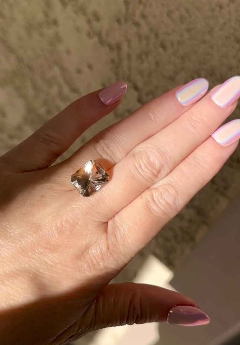 Emerald Cut Gemstone, Herkimer Diamond, Herkimer Diamond Jewelry, Custom Jewelry Design, Diamond Alternative, Conflict Free Jewelry Herkimer image 3