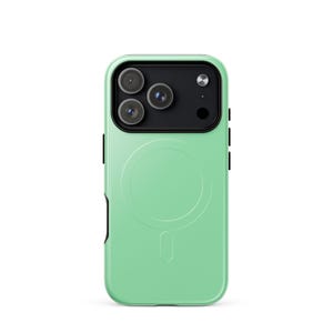 Fresh Mint Solid Color MagSafe® iPhone Case - Minimalist Protective Phone Case