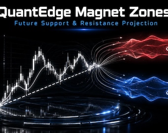 QuantEdge Magnet Zones — TradingViewの将来のサポート＆レジスタンス予測インジケーター