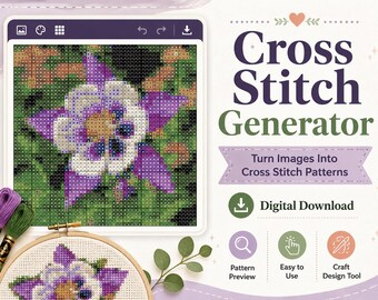 Custom Cross Stitch Pattern from Photo | PDF Instant Download | DMC Color Chart | Personalized Gift