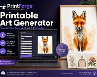 Generador de arte imprimible / Crea tu propio arte mural e imprimibles / Crea arte mural ilimitado
