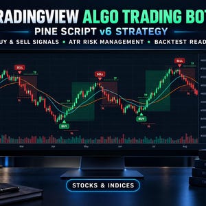 TradingView Trading Bot | Pine Script v6 Strategy | Long Short Signals, ATR Risk & Backtest