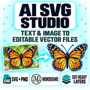 KI-SVG-Generator für Windows | Text & Bild zu Vektor, Monogramm-Ersteller