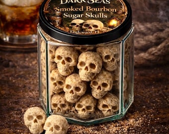 Dark Seas Smoked Bourbon Sugar Cubes, Artisan Sugar Cubes for Tea & Coffee, Gourmet Sugar, Unique Tea Lover Gift