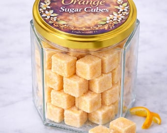 Handcrafted Orange Sugar Cubes, Citrus Tea Sweetener, Small Batch Flavor