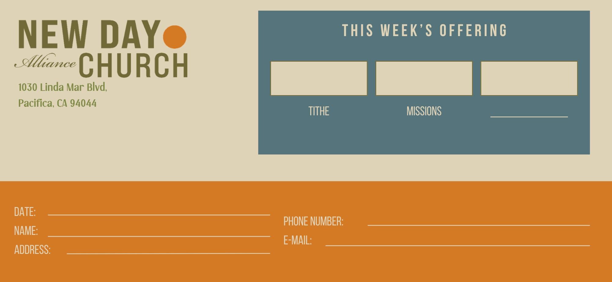 Church Tithe & Offering Envelope Canva Template | Minimal Church Giving ...