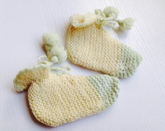 Hand Knitted Baby Boy Booties/Boots/Slippers/Shoes Batman Grey