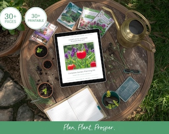 Complete Garden Planning Kit PDF | Garden Design Guide Digital Download | Plant Selection Worksheets | Seasonal Calendar |