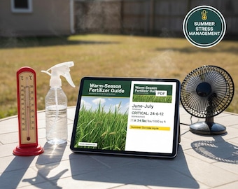 Guía de fertilizantes para césped de temporada cálida (PDF) / Zoysia Bermuda, Ciempiés San Agustín / Programa de fertilización de verano / Calculadora de N-P-K