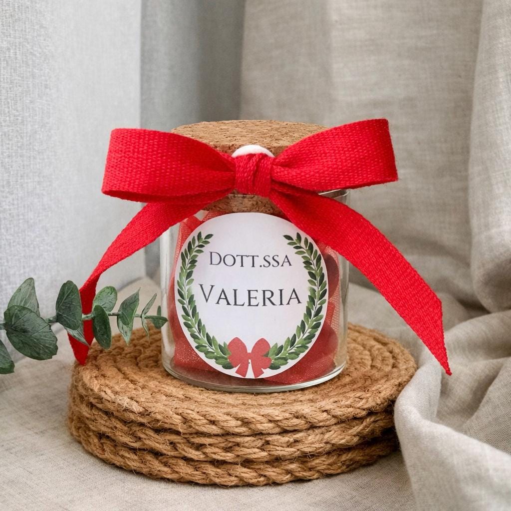 Set 10 Vasetti In Vetro Tappo Sughero Ideali Decorazioni