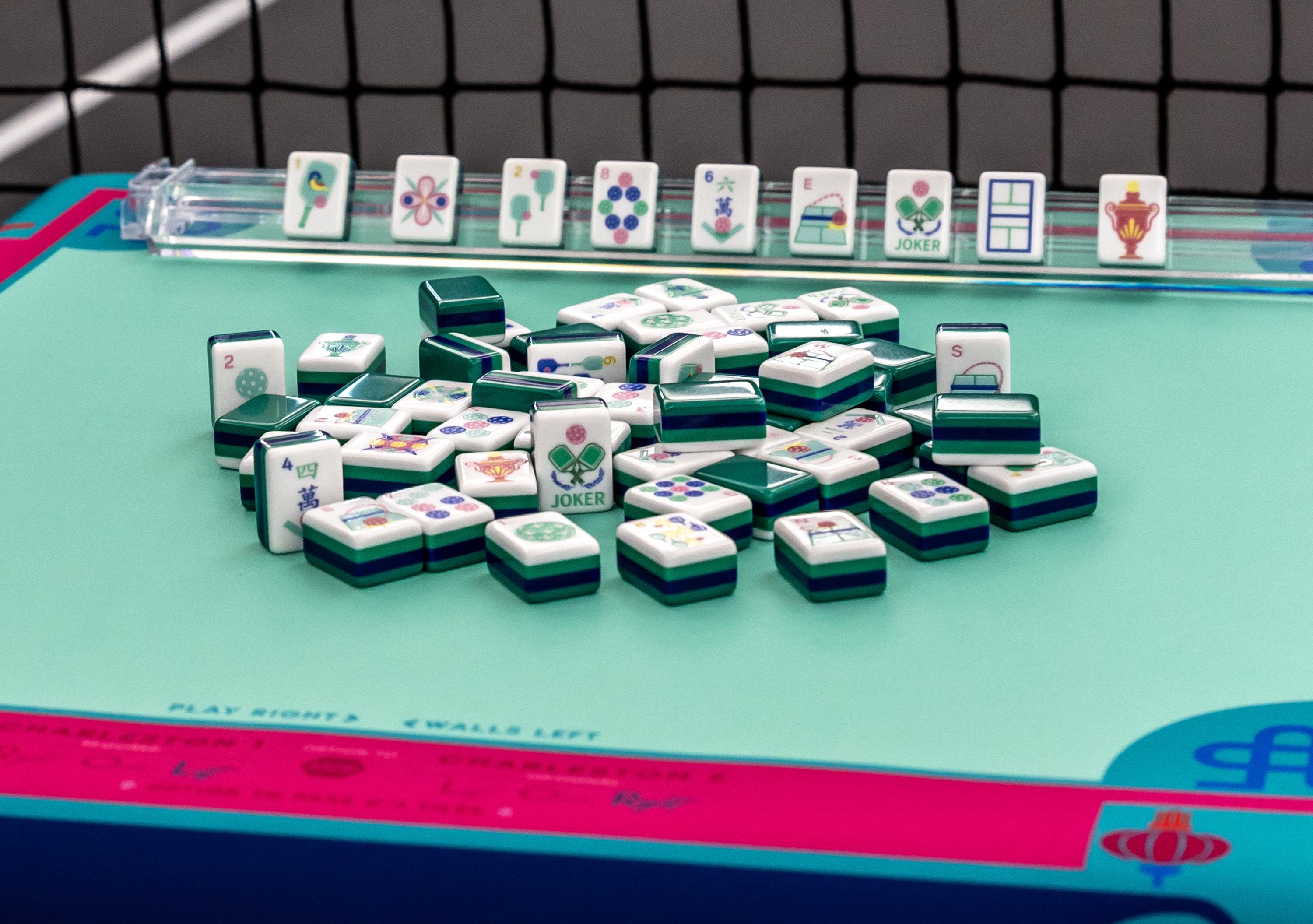 New Emerald Pickleball American Mahjong 160 Engraved/acrylic Tiles