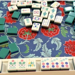 LIMITED EDITION Emerald Pickleball American Mahjong 160 Engraved/Acrylic tiles + Bag image 4