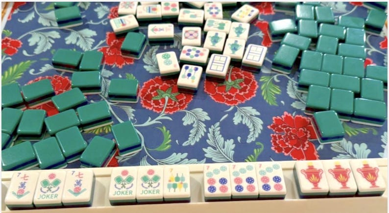 LIMITED EDITION Emerald Pickleball American Mahjong 160 Engraved/Acrylic tiles + Bag image 4