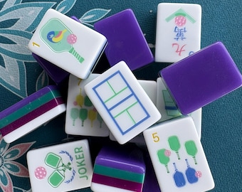 LIMITED EDITION Royal Pickleball American Mahjong 160 Engraved/Acrylic tiles + Bag