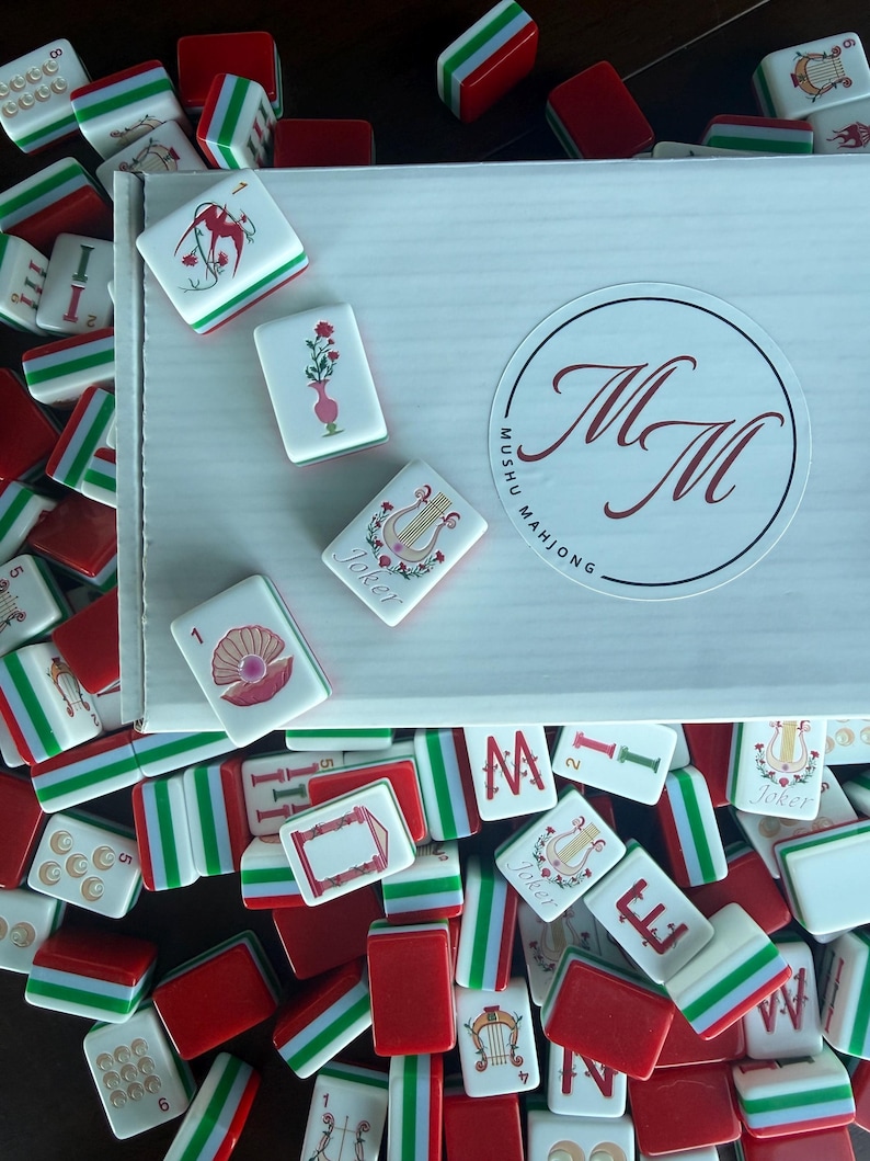 LIMITED EDITION Alpha Chi Omega AXO Mahjong 160 Engraved/Acrylic tiles image 3