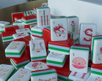 LIMITED EDITION Alpha Chi Omega AXO Mahjong 160 Engraved/Acrylic tiles