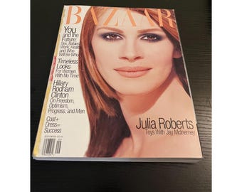 Harper's Bazaar Julia Roberts EE. UU. Septiembre de 1995 / Revista de moda vintage