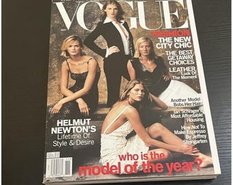 Revista Vogue Noviembre de 2000 - Carmen Kass, Angela Lindvall, Frankie Rayder y Ma