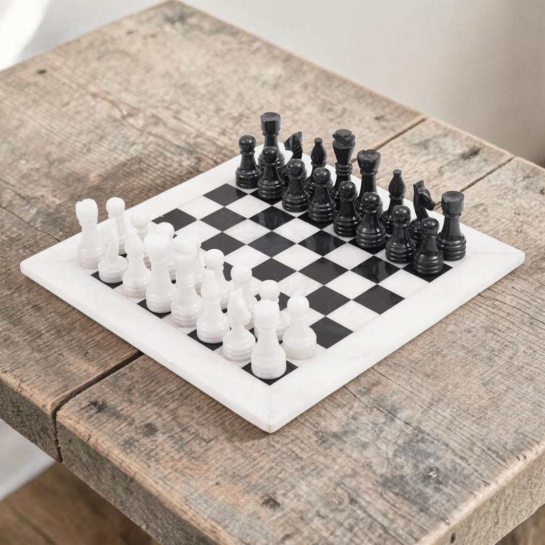 Handcrafted Marble Chess Set – Luxury Board Game, Home Decor Pieces - Etsy