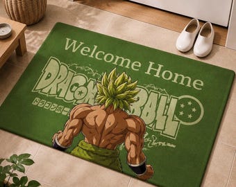 Tapete de boas-vindas para casa – Tapete de entrada inspirado em anime, ecológico, 60 cm