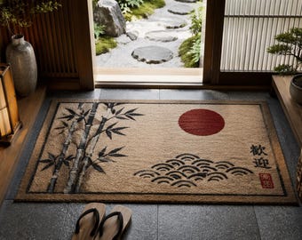 Tapete de boas-vindas para casa – Tapete de entrada inspirado em anime, ecológico, 60 cm