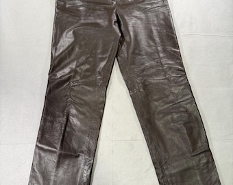Vintage Siene New York Brown Leather Pants