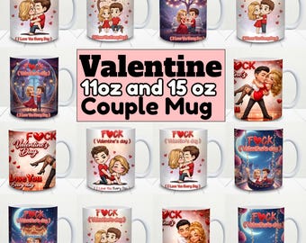 Taza con acento de San Valentín, "Te amo todos los días", taza a juego para pareja, regalo romántico, regalo de aniversario, regalo para ella