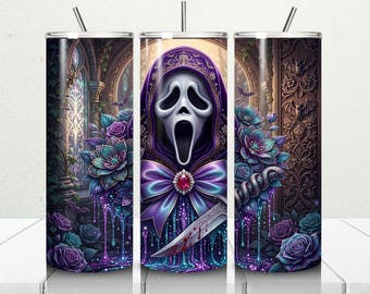 True crime horror movie tumbler design - 20oz tumblers templates design wraps - sublimation files designs