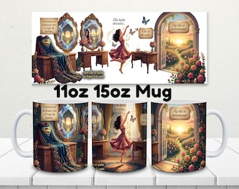 Spanish Mug Wrap PNG – Inspired by Kany Garcia “A La Niña Que Fui” – 11oz Mug Sublimation Design – Emotional Quote