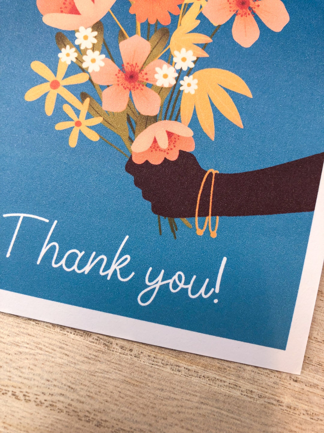 Floral Bouquet Thank You Greeting Card Flower Stationery, Cute Party ...