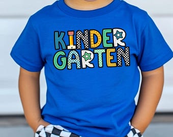 Kindergarten Shirt Boys Back To School Tee Kids First Day Of Kindergarten Shirt Toddler School Outfit Kindergarten Gift