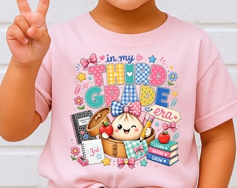Third Grade Shirt Girl, In My Third Grade Era Shirt, 3rd Grade Back to School Shirt, First Day of Third Grade Tee, Kids School Gift