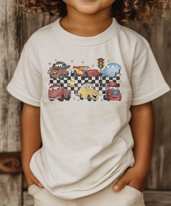 Retro Cars Kids Shirt, McQueen Tee, Disney Cars Shirt, Toddler Boy Outfit, Cars Tee, Race Car Birthday Shirt, Kids Graphic Tee