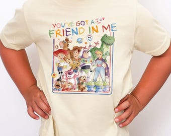 Disney Toy Story Shirt, You’ve Got a Friend in Me Tee, Cute Cartoon Kids Shirt, Toddler Boy Girl Outfit, Birthday Gift, Fun Kids Graphic Tee