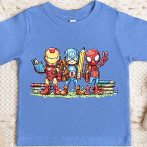 Kids Disney Superhero School Shirt Back To School Tee Toddler Youth Student Graphic Shirt First Day Of School Outfit Gift For Boys