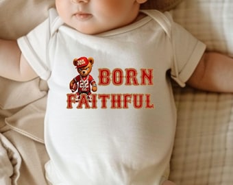 San Francisco Football Kids Shirts & Sweatshirts |  Born Faithful Youth Toddler Baby SF Fan Apparel, Faithful to the Bay, Faithful Forever