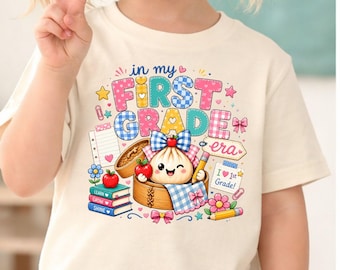Glitter Dumpling In My First Grade Era Shirt, First Grade Girl Shirt, Cute Dumpling Back To School Tee First Day Of School Youth Gift