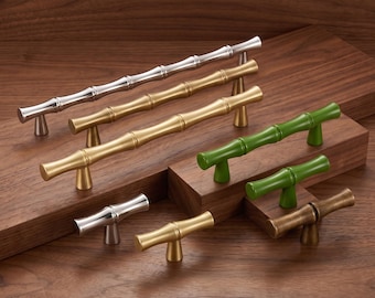 Bamboo Inspired Cabinet Handles, Decorative Drawer Pulls, Kitchen Cupboard Door Handles, Wardrobe Pulls, Dresser Furniture Hardware