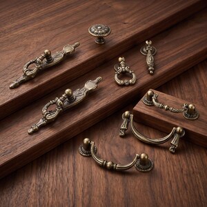 Maniglie a goccia vintage, maniglie decorative per cassetti, ferramenta per mobili in stile country francese, maniglie per cassettiere, armadi e guardaroba, maniglie per mobili