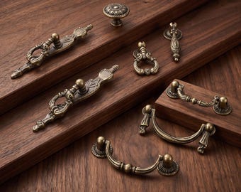 Vintage Drop Bail Pulls, Decorative Drawer Handles, French Country Cabinet Hardware, Dresser Cupboard Wardrobe Handles, Furniture Pulls